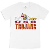 USC Trojans Unisex White Peanuts Snoopy Chariot T-Shirt